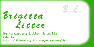 brigitta litter business card